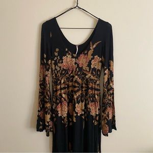XS Free People Midnight Garden Maxi Dress